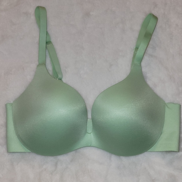 Ambrielle Super Soft Plunge T-shirt Bra Pastel Green New Without Tag - Picture 3 of 14